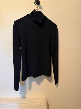 Joseph A Black Long Sleeve Turtleneck Top